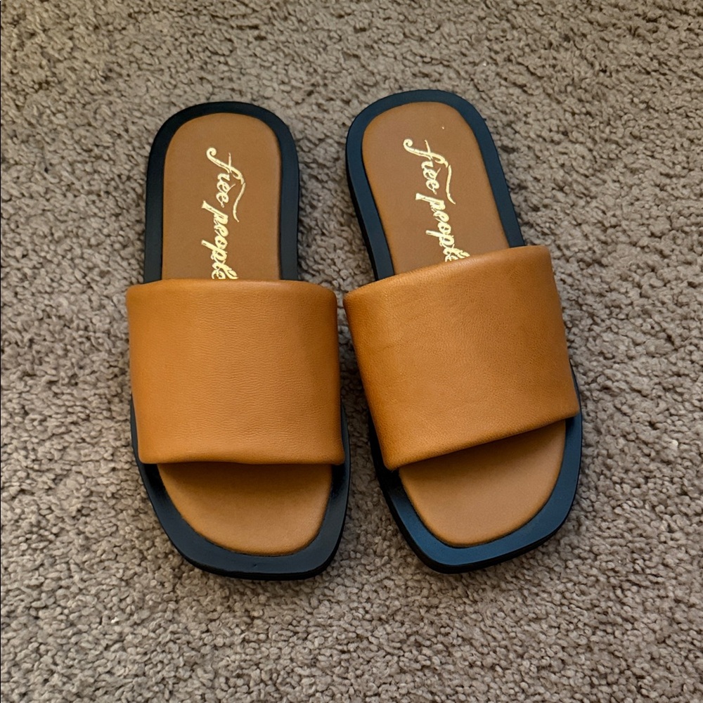 Free People Camel Slide Sandals